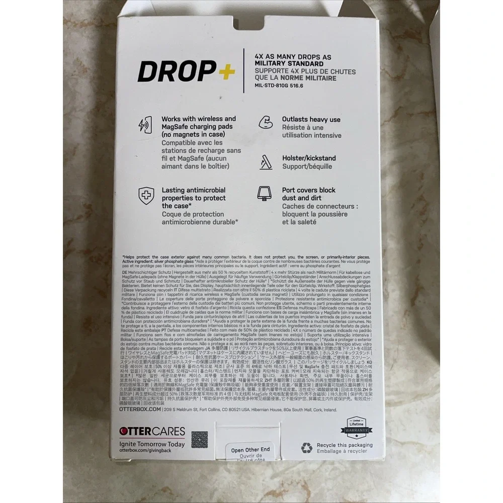 Otterbox Defender Pro iphone‎ 14 plus case drop tested 5G Compatible Material